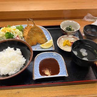 竹邑のアジフライ定食